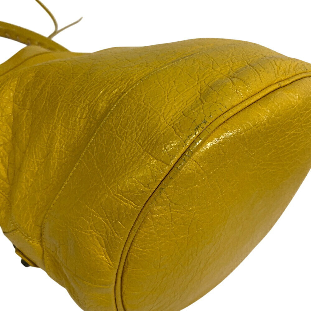 Balenciaga Classic Day Hobo bag yellow Moutarde distressed lambskin leather - Picture 5 of 11